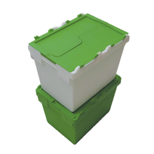 ALC28 - Attached Lid Container in green, stacked