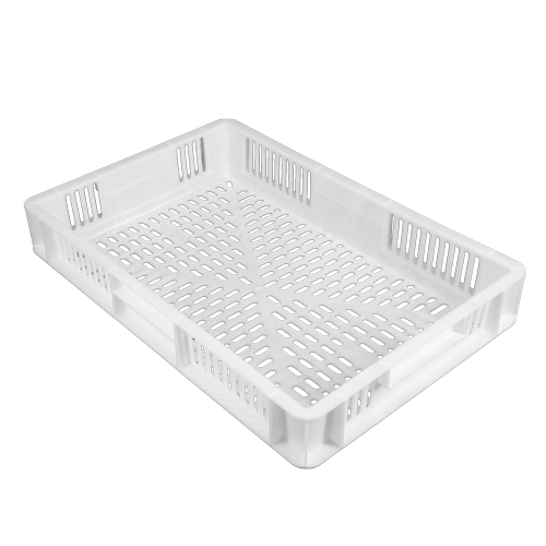 White Euro Container SC64100P, perforated, dimensions 600 x 400 x 100